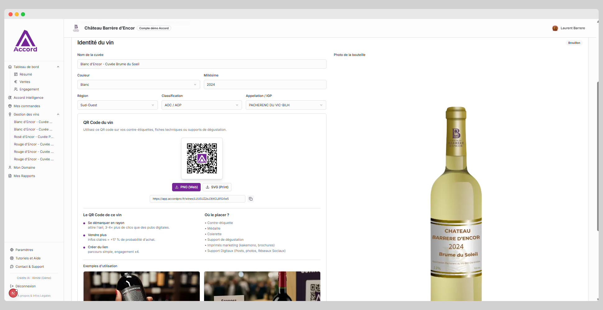 Dashboard Accord Pro